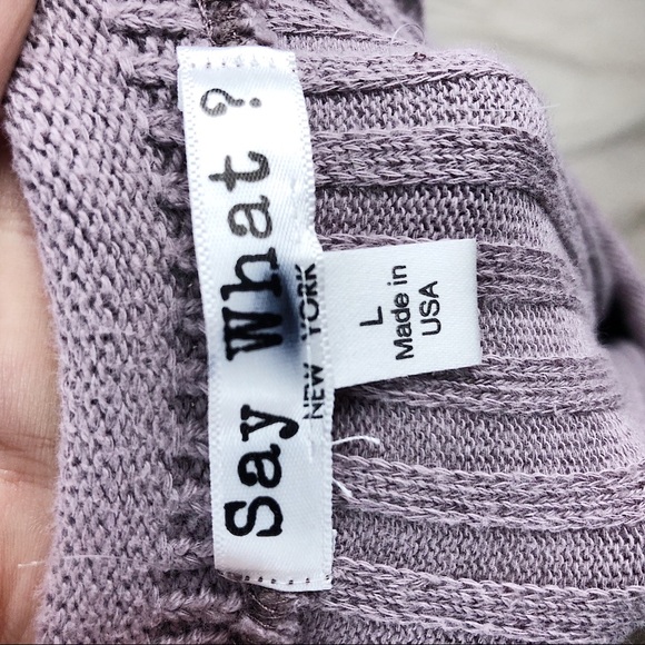 Say What? Pink Ribbed Cold Shoulder Pullover M - Picture 7 of 7